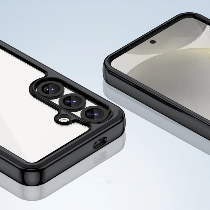 Outer Space Hülle für Samsung Galaxy S25 Edge Cover mit flexiblem Rahmen - Schwarz