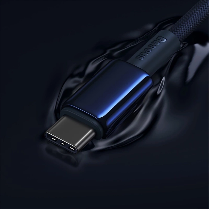 Baseus Tungsten Gold USB-C / USB-C-Kabel 100 W 1 m – Marineblau