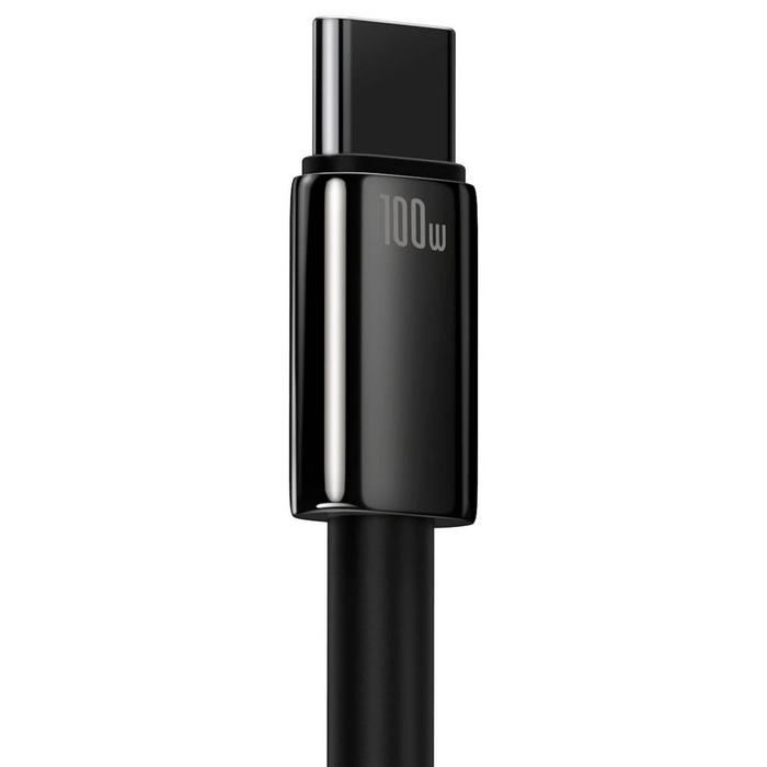 Baseus Tungsten Gold kábel USB-A - USB-C 480Mb/s 100W 2m fekete (CAWJ00010101)