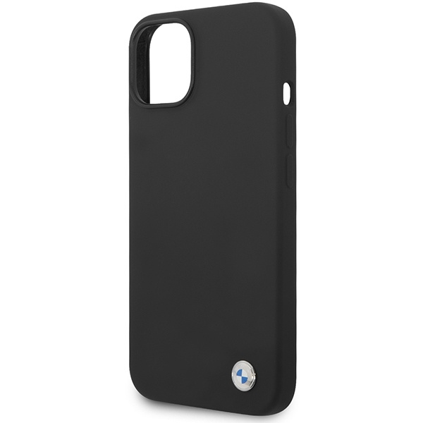 Cover Bmw Bmhcp15ssilbk IPhone 15 / 14 / 13 6,1" nero/nero Hardcase Silicone Metal Logo Case