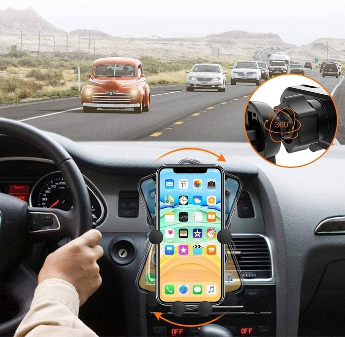 Wozinsky Gravity Car Mount Phone Holder for Air Outlet black (WCH-05)