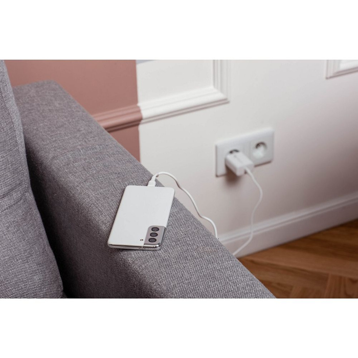 Ładowarka sieciowa do telefonu Forcell F-Energy USB C QC4.0 PD 3A 25W + kabel USB C do USB C TFK-TC-25WPD biała