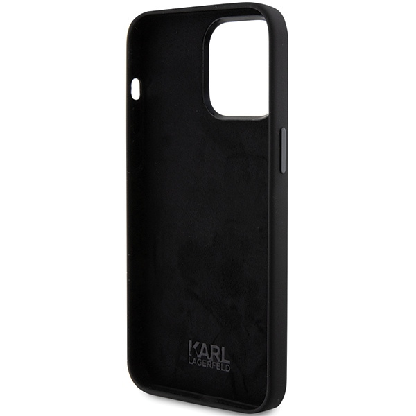 Etui Karl Lagerfeld KLHCP15XSMHCNPK iPhone 15 Pro Max 6.7" czarny/black Silicone Choupette Metal Pin Case