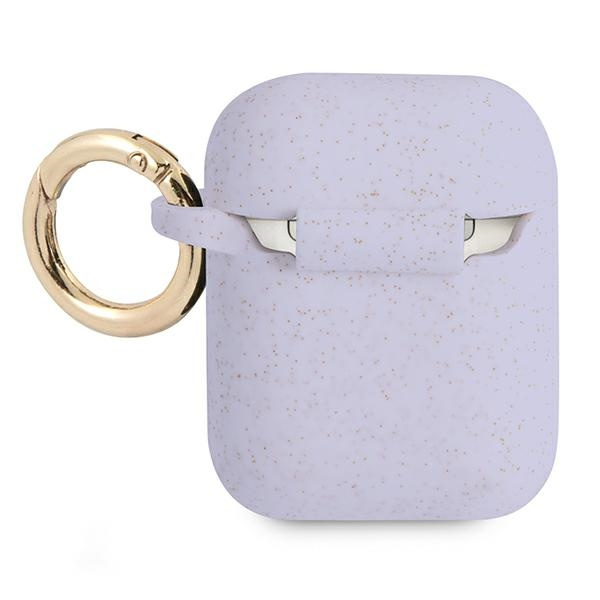 Cover GUESS Apple AirPods Silicone Glitter Purple Case