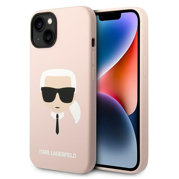 Karl Lagerfeld KLHCP14SSLKHLP iPhone 14 6.1" hardcase pink/pink Silicone Karl`s Head