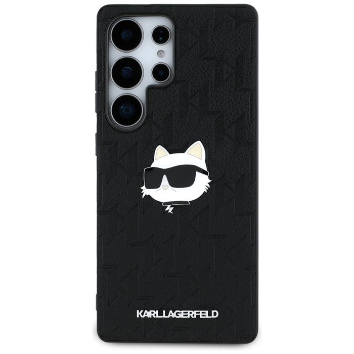 Etui Karl Lagerfeld Leather Monogram Pin  Logo Choupette Head do Samsung Galaxy S25 Ultra czarny