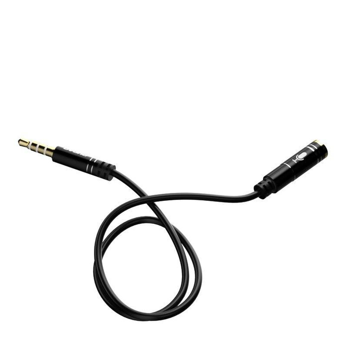 Dudao 4 champs câble Câble d'extension AUX pour casque avec microphone mini jack 3,5 mm noir
