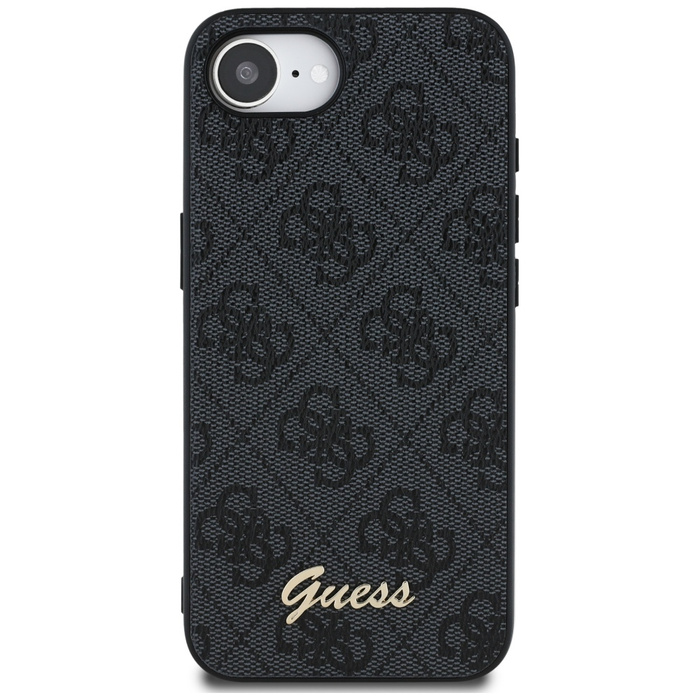 Etui Guess 4G Script Logo MagSafe do     iPhone 16e czarny