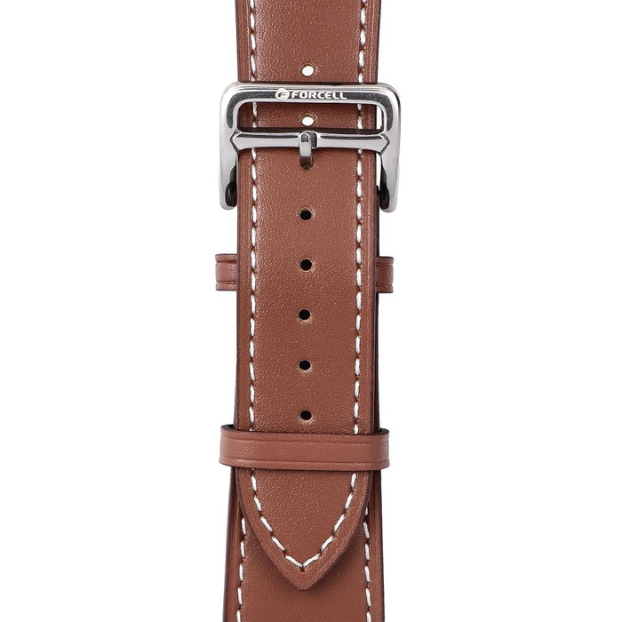 Pasek do Apple Watch Forcell F-Design FA20 dziurki skóra ekologiczna 38 / 40 / 41 mm brązowy