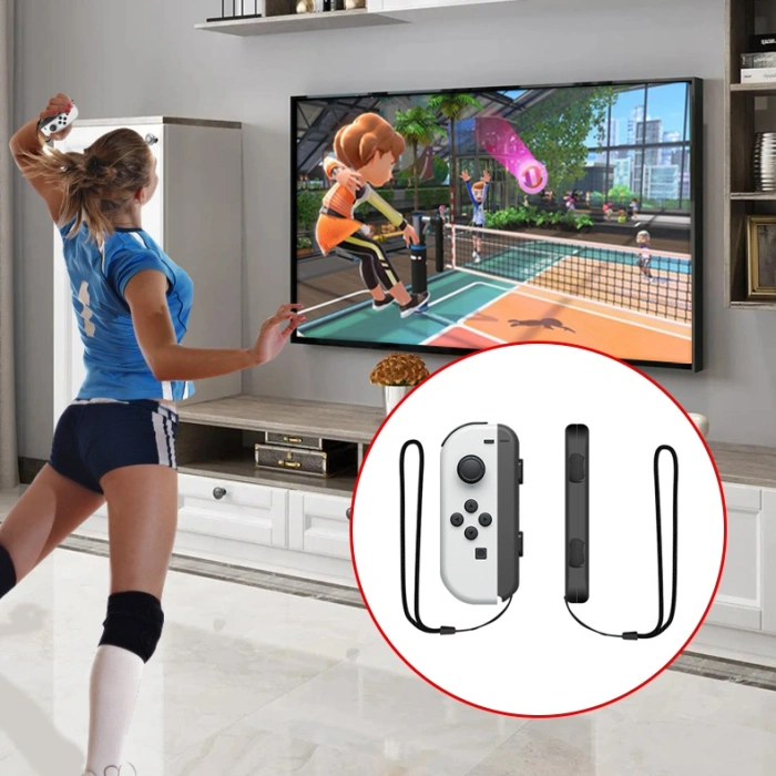 Pakiet akcesoriów rodzinnych 10 w 1 do gry Nintendo Switch Sports - zestaw czerwony i niebieski