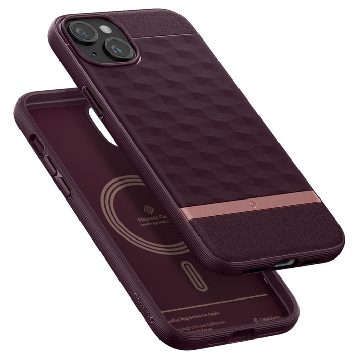Obal Caseology Parallax Mag MagSafe iPhone 15 Burgundsko Case