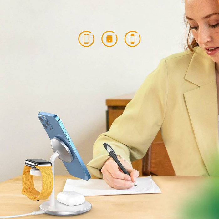 Choetech T585-F induktive 3-in-1 Ladestation iPhone 12/13, AirPods Pro, Apple Watch weiß