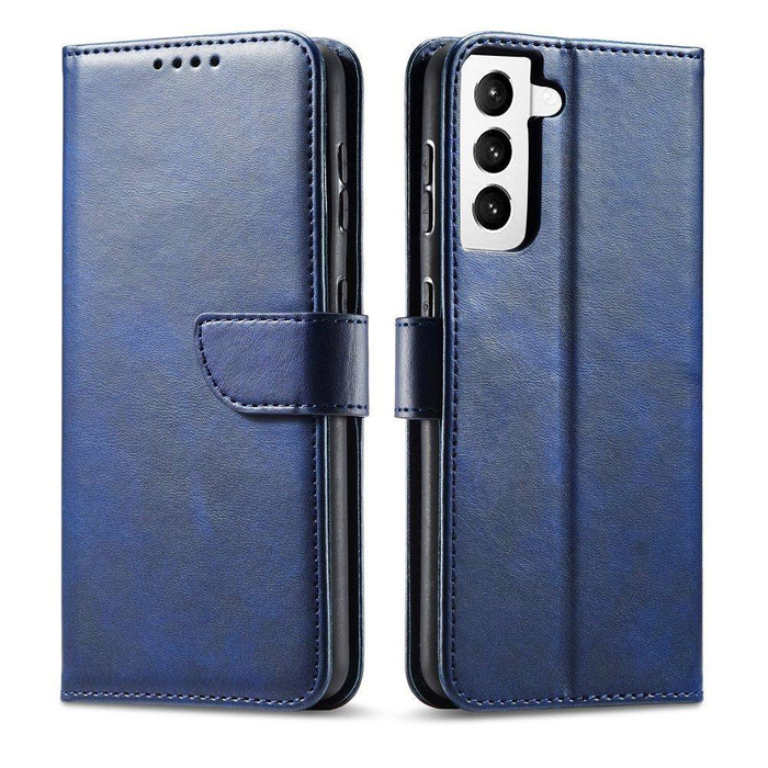 Magnet Case elegantní pouzdro pouzdro kryt s klopou a funkcí stojánku Samsung Galaxy S22+ (S22 Plus) modrý