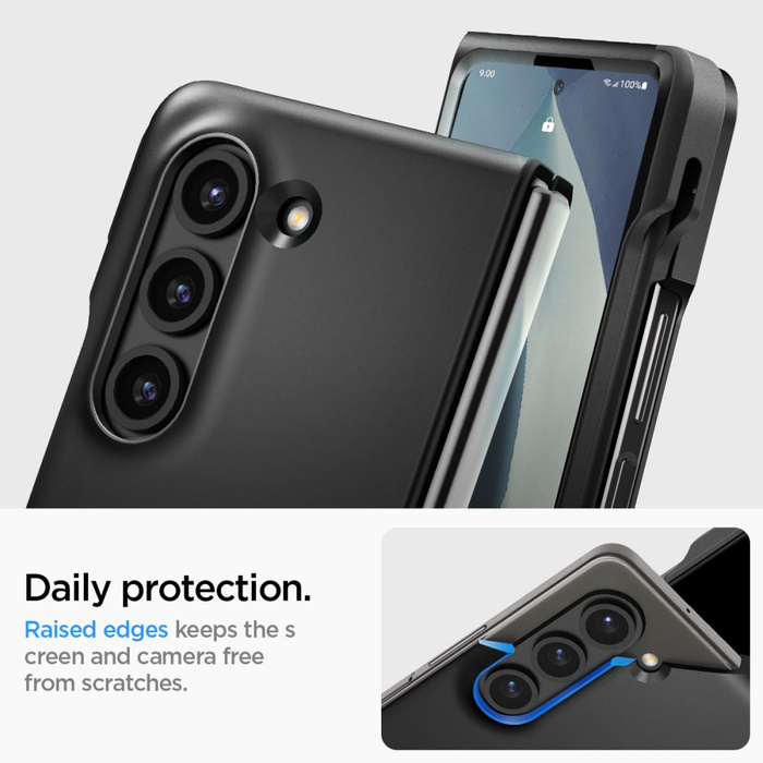 Coque Spigen Thin Fit Stylo Galaxy Z Fold 5 Noir Case