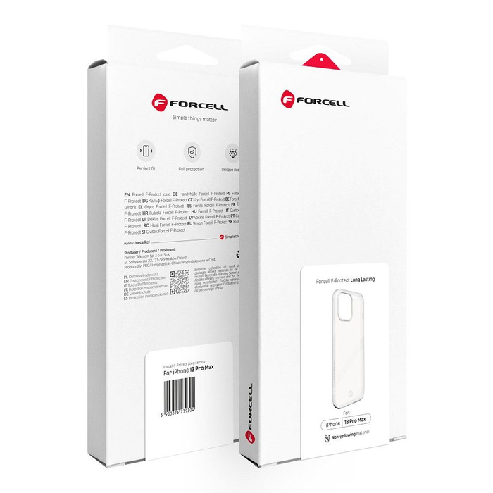 FORCELL F-PROTECT Long Lasting futerał do IPHONE 13 Pro Max transparentny
