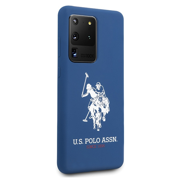 Puzdro US POLO Samsung Galaxy S20 Ultra Silicone Collection Navy Blue Case