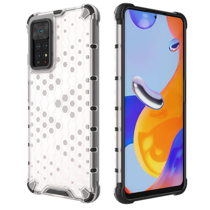 Honeycomb coque housse blindée avec cadre en gel Xiaomi Redmi Note 11 Pro+ / 11 Pro noir