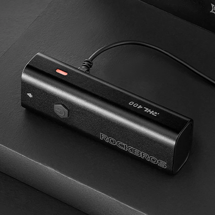 Rockbros 24310006001 luce anteriore per bicicletta 400 lm + cavo micro USB - USB-A - nero