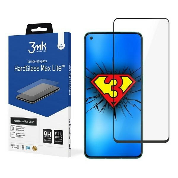 3MK OnePlus 8T edzett üveg HardGlass Max Lite fekete üveg