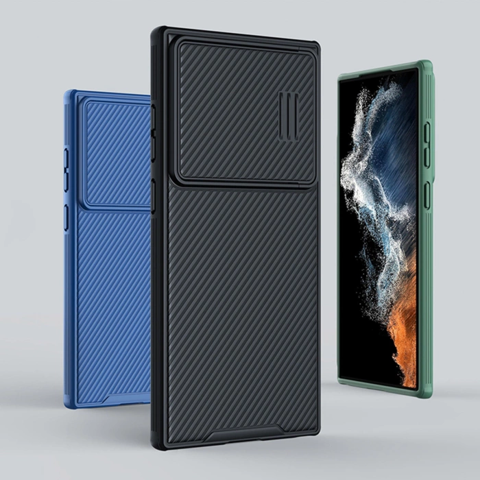 Nillkin CamShield S Case etui Samsung Galaxy S23 Ultra pancerny pokrowiec osłona na aparat zielone