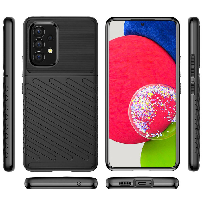 Custodia in TPU con cover rigida e flessibile Thunder Case per Samsung Galaxy A53 5G nera