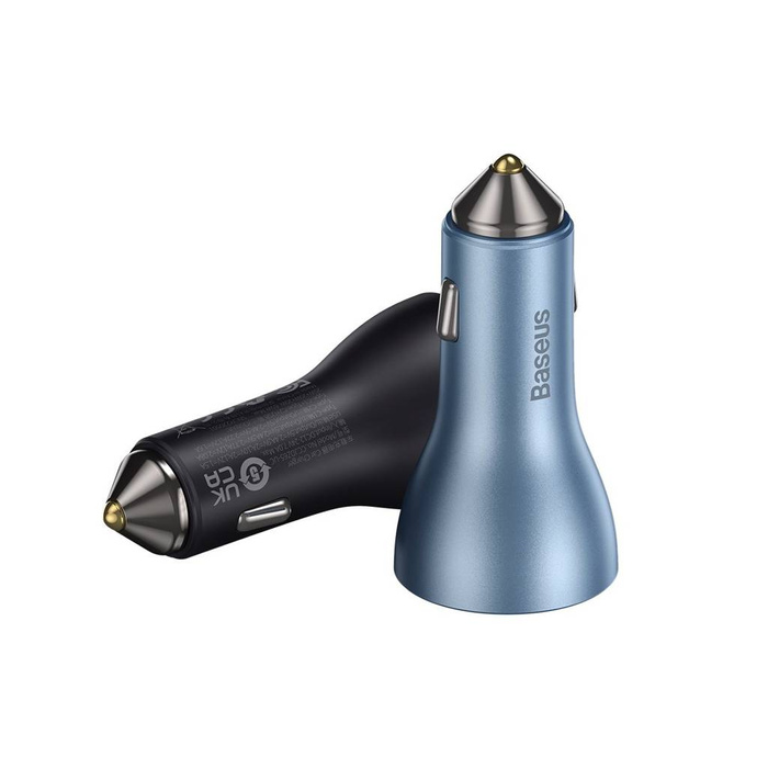 Baseus Golden Contactor Pro USB-A car charger + 2x USB-C 65W blue (CGJP010003)
