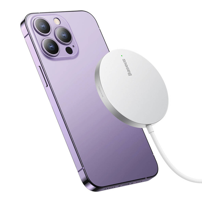 Baseus Simple Mini3 nabíječka indukce 15W stříbrná