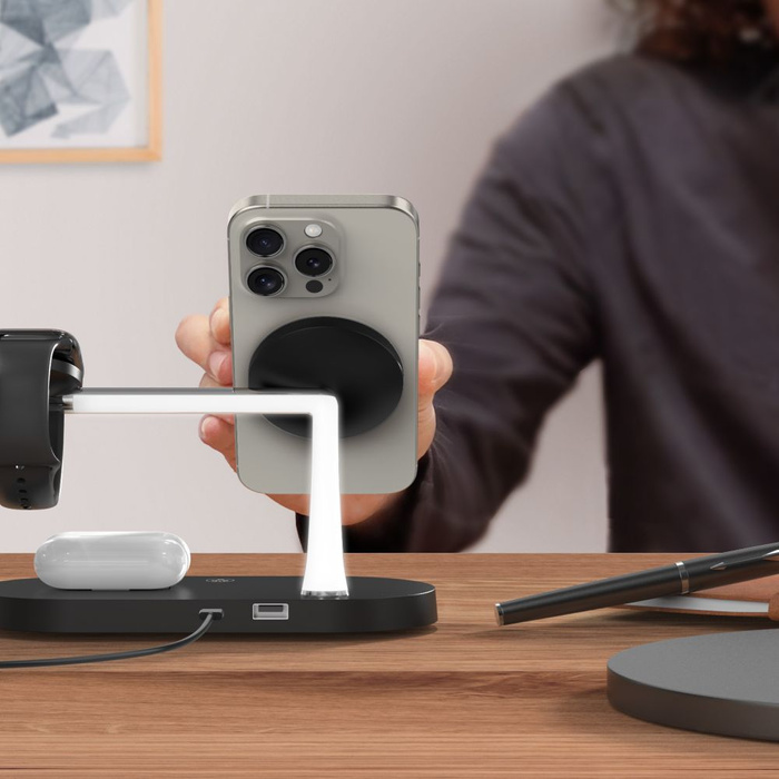 TECH-PROTECT A12 3IN1 MAGNETISCHES MAGSAFE DRAHTLOSES LADEGERÄT SCHWARZ