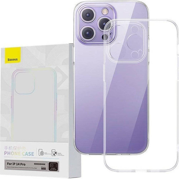 Baseus Simple 2 Case para iPhone 14 Pro funda fina transparente