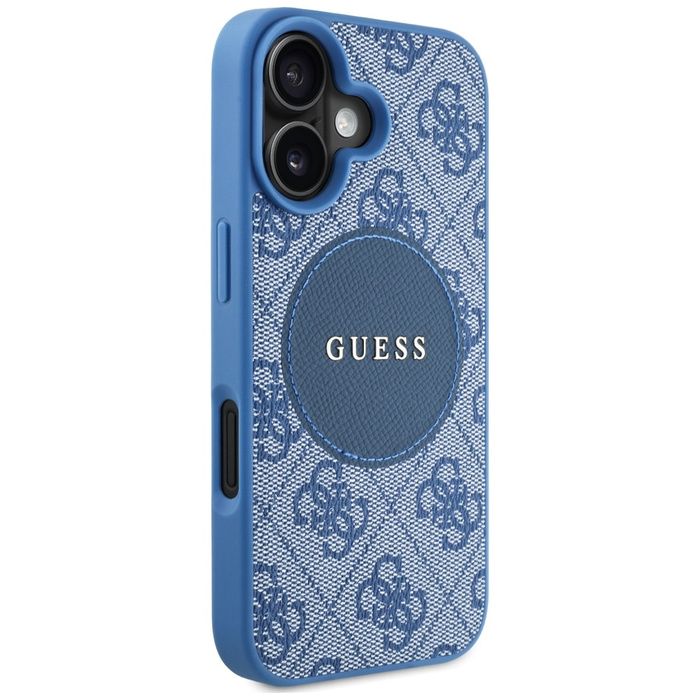 Etui Guess 4G Circle Classic Logo        MagSafe do iPhone 16 niebieski
