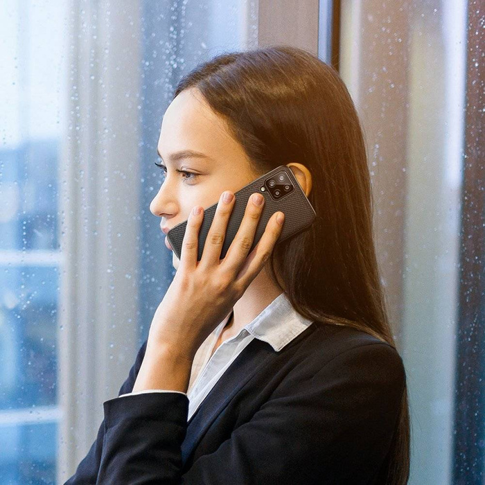 Pouzdro Dux Ducis Fino je nylonové potažené Samsung Galaxy A22 4G černé