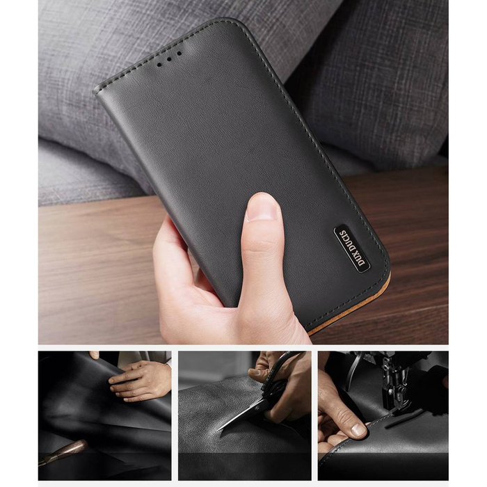 Dux Ducis Hivo Leather Flip Cover Originální kožená peněženka na karty a dokumenty iPhone 14 Plus červená
