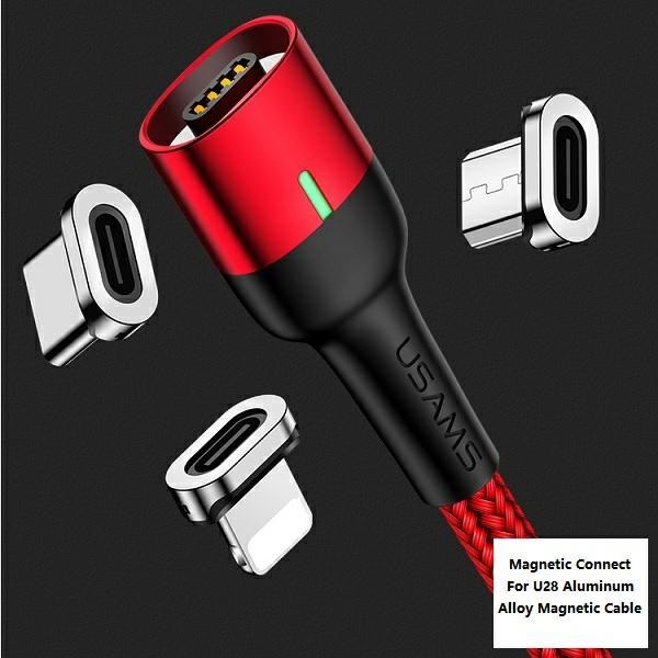 Adaptateur magnétique USAMS Apple Lightning U28 Bulk SJ325LNTA Silver 