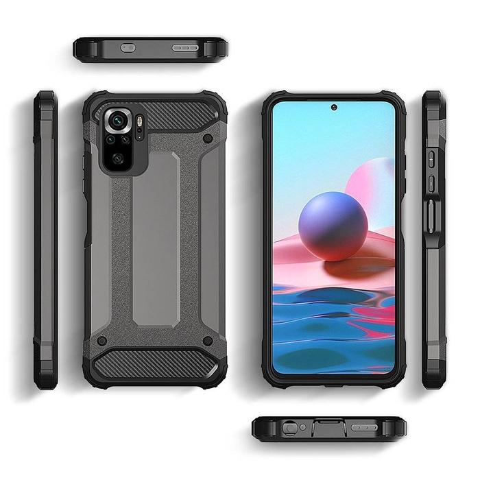 Hybrid Armor Case Cover robusta e resistente per Xiaomi Redmi Note 11T 5G / Redmi Note 11S 5G / Poco M4 Pro 5G blu