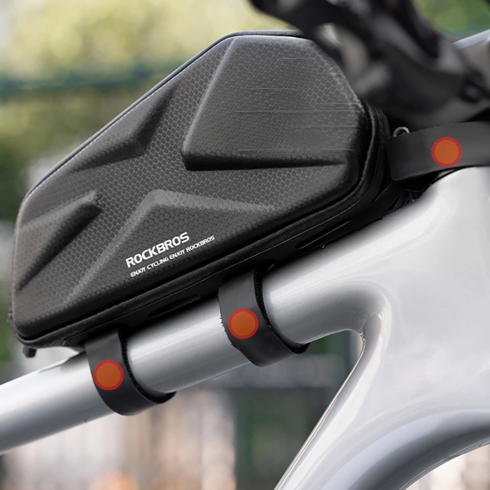 Rockbros Fahrradtasche, starr, Rahmen, Oberrohr, 1,4 l, Schwarz