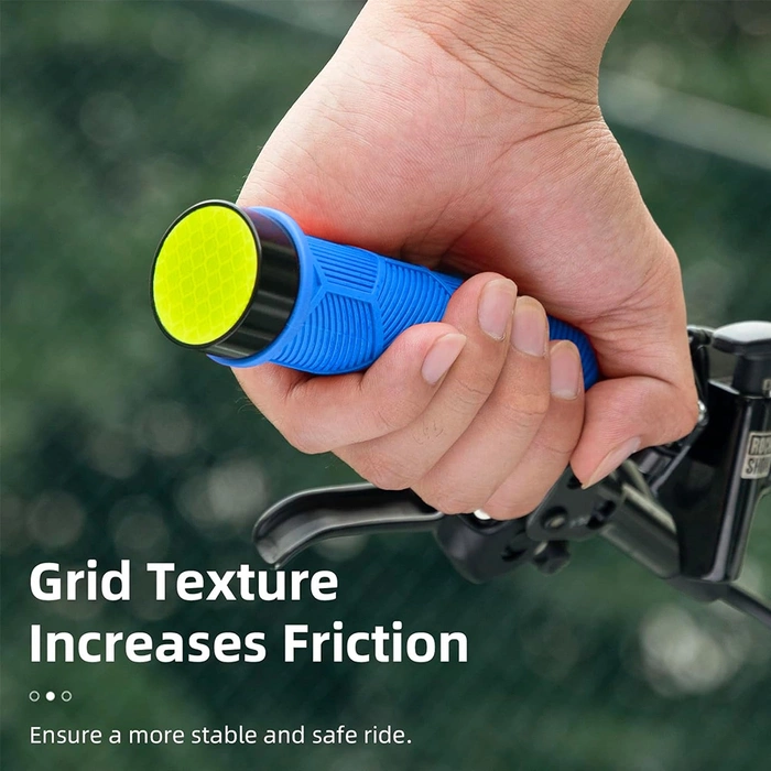 Rockbros 40720007003 poignées de vélo avec réflecteur - bleu