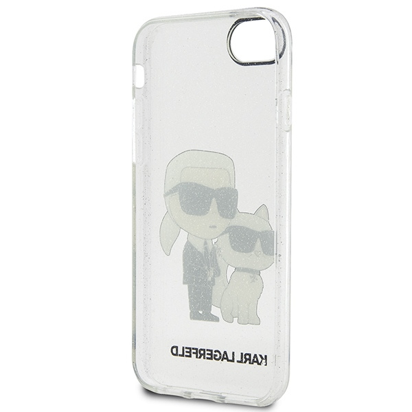Karl Lagerfeld KLHCI8HNKCTGT iPhone 7/8/ SE 2020 / SE 2022 transparent hardcase Gliter Karl&amp;Choupette