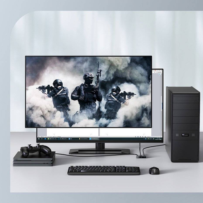 Séparateur d'interrupteurs bidirectionnels Baseus Commutateur HDMI - 2x HDMI 4K / 30 Hz gris (CAHUB-BC0G)