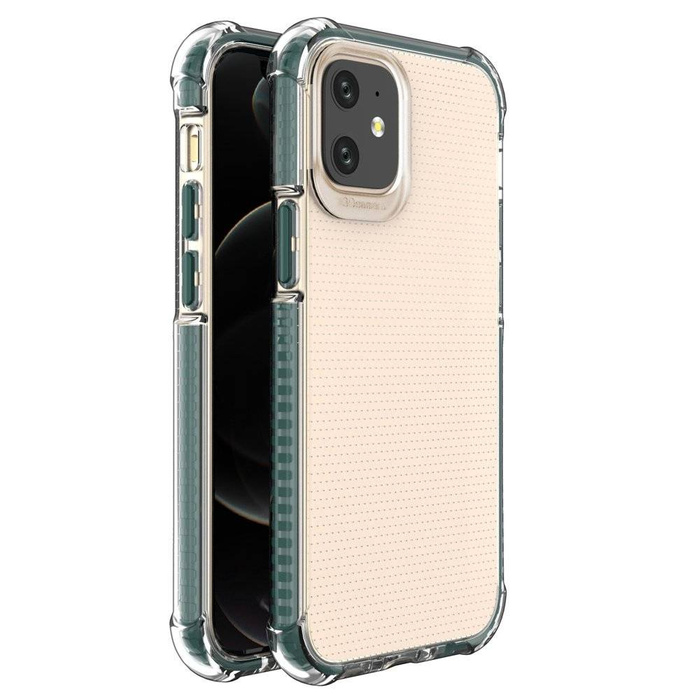 Ressort Armor gel housse élastique blindée avec cadre de couleur pour iPhone 12 mini vert
