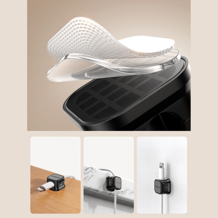 Joyroom JR-ZS368 magnetischer Kabel-Organizer – schwarz (6 Stk.)