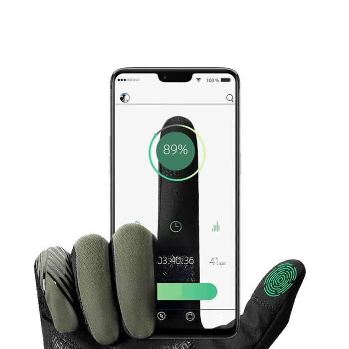 Rockbros 16110006003 stoßdämpfende Fahrradhandschuhe Größe L – Grün und Schwarz