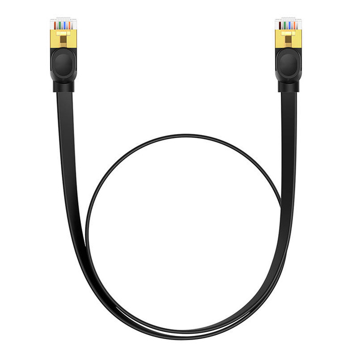 Baseus Cat 7 UTP Ethernet RJ45 Cable Flat 1 m black