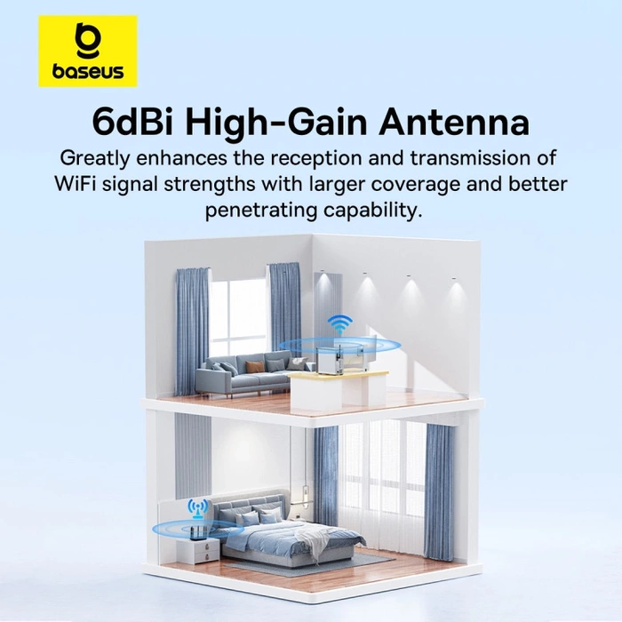 Scheda di rete USB Baseus BS-OH172 300 Mb/s - nera