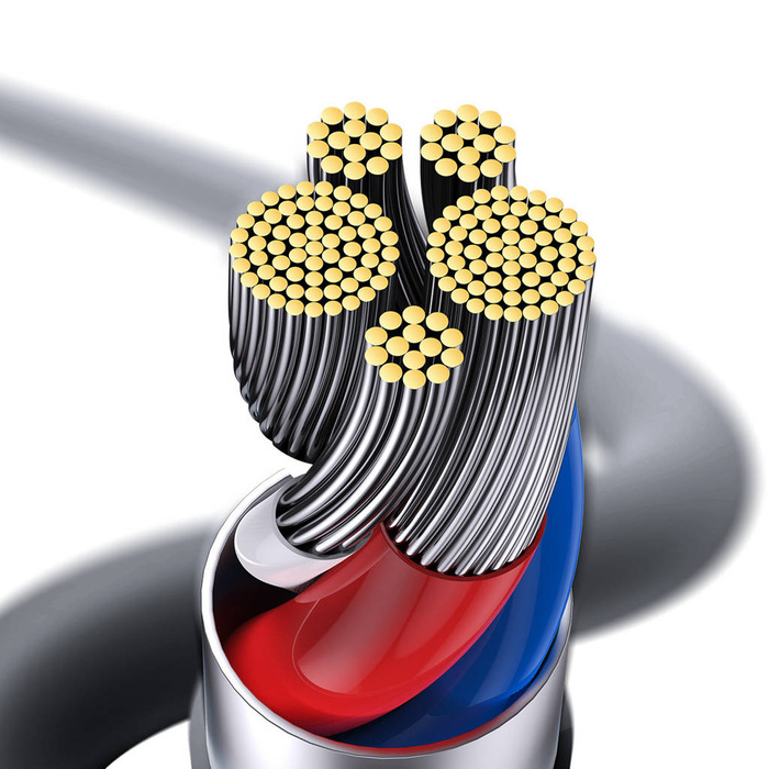 Cable Baseus , USB tipo C - Cable Lightning de 20 W, 1,2 m de longitud Jelly Liquid Silica Gel - negro