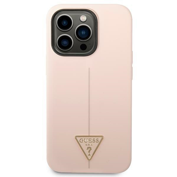 Hülle Guess iPhone 14 Pro 6.1" rosa/rosa hartcase Silikon-Dreieck