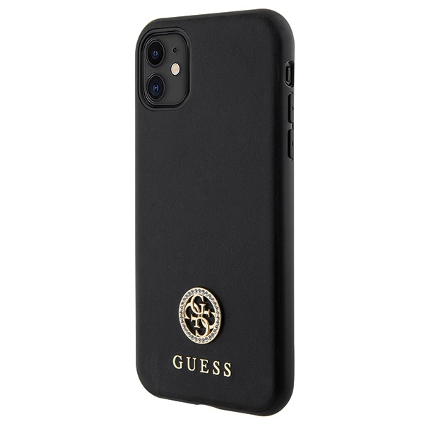 Guess GUHCN61PS4DGPK iPhone 11 / Xr 6.1" negro/negro durocase Strass Metal Logo