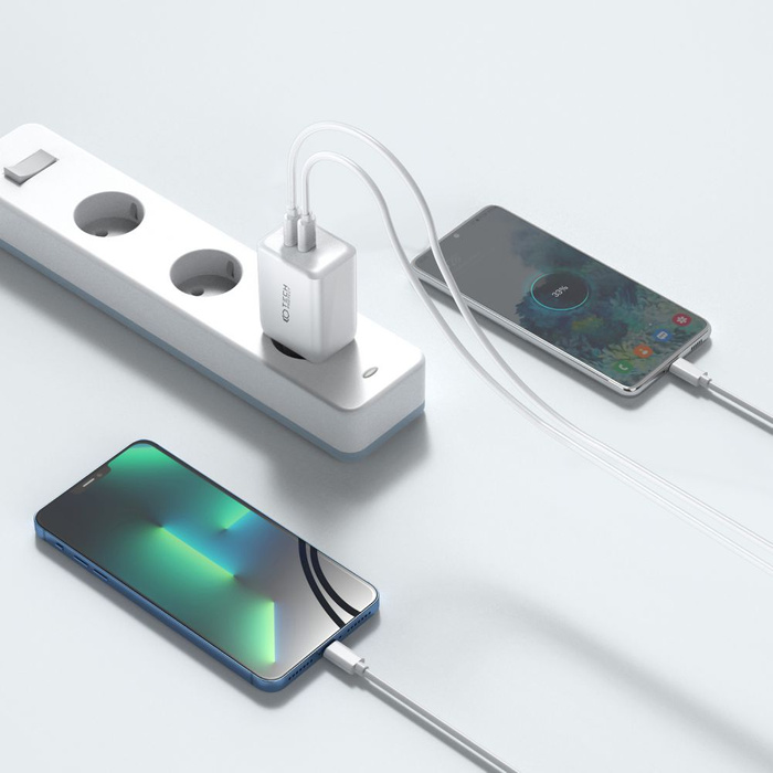 TECH-PROTECT C35W 2-PORT NETZWERK-LADEGERÄT PD35W SCHWARZ