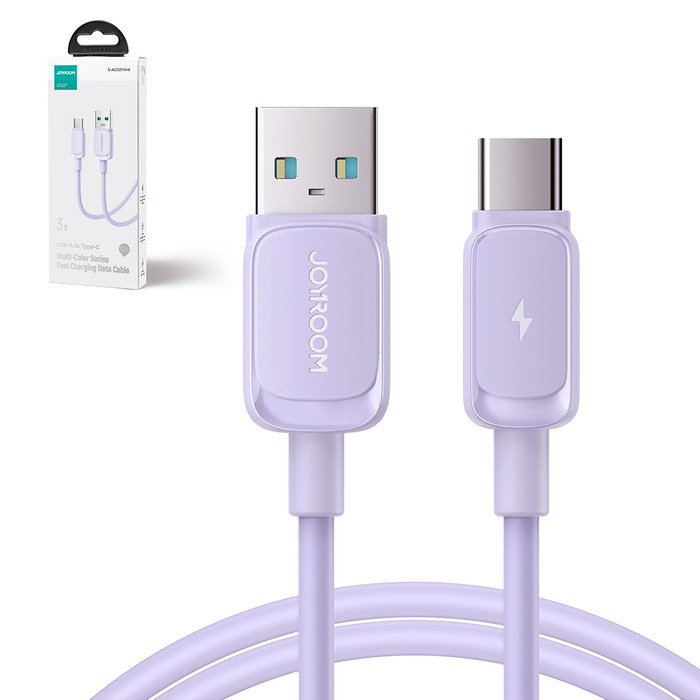 Cable USB - USB C 3A 1.2m Joyroom S-AC027A14 - púrpura
