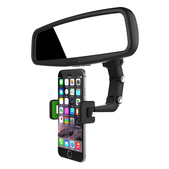 Soporte de espejo retrovisor de coche ajustable para smartphone
