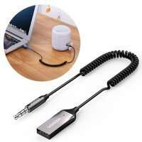 Ugreen Receptor de audio Bluetooth 5.0 cable Adaptador de audio USB toma AUX negro (70601 CM309)